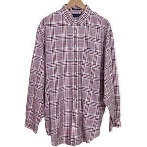 Daniel Cremieux Mens Plaid Button Down Shirt size XL Red Casual Workwear